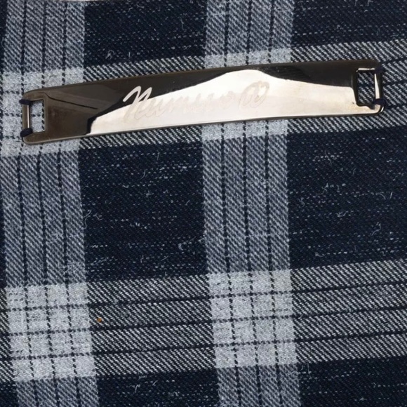 NUMERO 00 Longline Gilet Tartan Pattern V-Neck - Picture 6 of 8